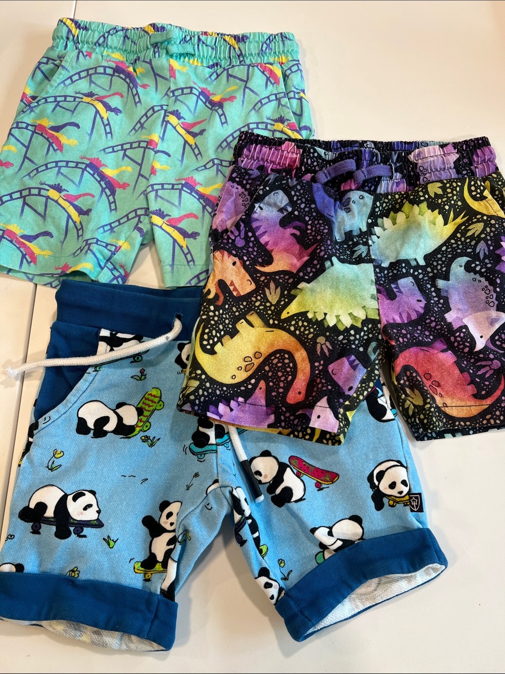 Bundle of 3, 4T, Princess Awesome Boy Wonder - cotton shorts